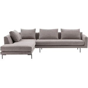 Wendelbo Edge V.2 Venstrevendt Hjørnesofa 289 x 229 cm - Soft 3/Sort Lakeret Stål