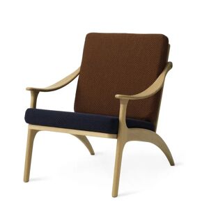 Warm Nordic Lean Back Lounge Chair SH: 41 cm - Oak/Blue/Brown