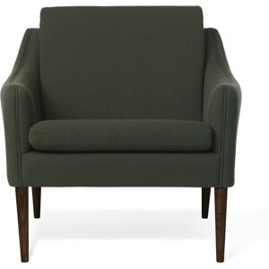 Warm Nordic Mr. Olsen Lounge Chair SH: 46 cm - Walnut/Dark Green