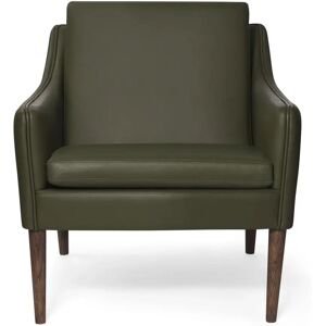 Warm Nordic Mr. Olsen Lounge Chair SH: 46 cm - Smoked Oak/Pickle Green