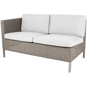 Cane-line Outdoor Dining Lounge 2 Pers. Sofa Højre Modul inkl. Hyndesæt L: 153 cm - Taupe Weave/White