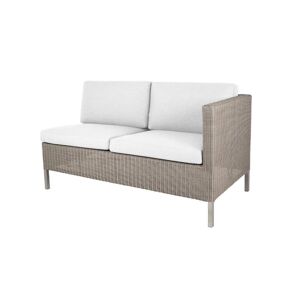 Cane-line Outdoor Dining Lounge 2 Pers. Sofa Venstre Modul inkl. Hyndesæt L: 153 cm - Taupe Weave/White