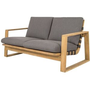 Cane-line Outdoor Endless Soft 2 Pers. Sofa inkl. Hyndesæt L: 162 cm - Soft Rope Dark Grey/Teak