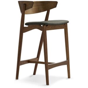 Sibast Furniture No 7 Bar Stool SH: 65 cm - Smoked Oak / Remix 133 Dark Grey