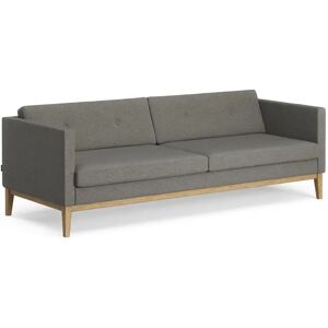 Swedese Madison 3 pers. Sofa med Knapper B: 210 cm - Olieret Eg/Main Line Flax 26