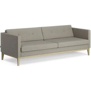 Swedese Madison 3 pers. Sofa med Knapper B: 210 cm - Lakeret Eg/Main Line Flax 02