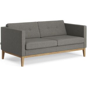 Swedese Madison 2 pers. Sofa med Knapper B: 155 cm - Olieret Eg/Main Line Flax 26