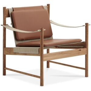 Brdr. Krüger HB Lounge Chair SH: 56,6 cm - Olieret Kirsebær/Cognac Læder