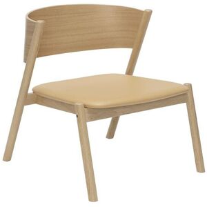 Hübsch Oblique Lounge Chair Seat H: 75 cm - Natural