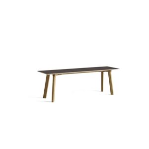 HAY CPH Deux 215 Bench 140x35x45 cm - Lacquered Solid Oak/Stone Grey Laminate