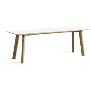 HAY CPH Deux 215 Bench 140x35x45 cm - Lacquered Solid Oak/Pearl White Laminate