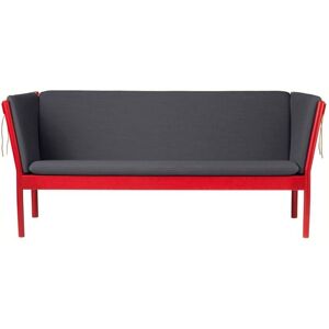 FDB Møbler J149 3 Pers. Sofa Erik Ole Jørgensen L: 185 cm - Eg Ruby Red/Mørkegrå