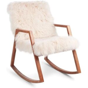 Natures Collection Rocking Chair with Sheepskin Cover B: 78 cm - Oak