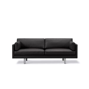 Erik Jørgensen EJ220 2062 2 Pers. Sofa 100 L: 212 cm - Sort Omni Læder/Krom