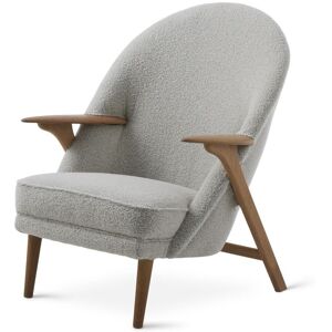 Warm Nordic Wingman Lounge Chair SH: 42 cm - Baru 0120 Light Stone Grey/Oiled Oak