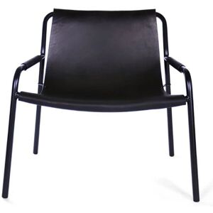 OxDenmarq OX Denmarq SEPTEMBER Chair Lænestol H: 70 cm - Black Powder Coated Steel/Black