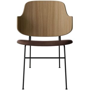 Audo Copenhagen The Penguin Lounge Chair SH: 42 cm - Natural Oak/Leather Brown