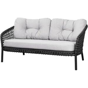 Cane-line Outdoor Ocean Large 2 pers. Sofa L: 155 cm Inkl. Hyndesæt - Dark Grey/White Grey