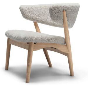 Sibast Furniture No 7 Lounge Chair Full Upholstered SH: 35 cm - White Oiled Oak/Sheepskin Moonlight