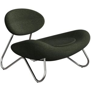 Woud Meadow Lounge Chair SH: 37 cm - Barnum Green/Chrome