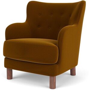 Audo Copenhagen Constance Lounge Chair SH: 43,6 cm - Walnut/Grand Mohair 2600