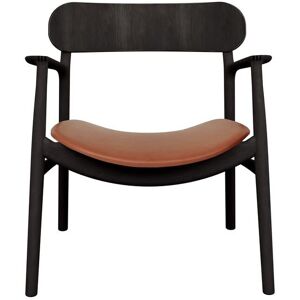 Bent Hansen Asger Loungestol M. Polstring H: 77,5 cm - Sortbejdset Eg/ Zenso2 223 Cognac Læder