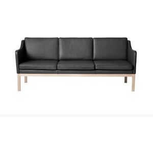 FDB Møbler J182 MK46 3 Personers Sofa L: 203 cm - Sort Læder