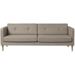 FDB Møbler Firhøj 3 Pers Sofa L: 228 cm - MLF26/Lysebrun