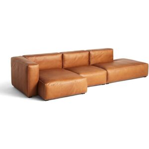 HAY Mags Soft 3 Seater Combination 4 Left End L: 331 cm - Sense Cognac Leather