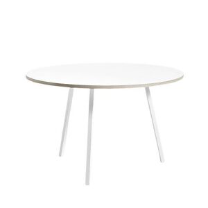 HAY Loop Stand Round Table Ø: 120 cm - White/White Laminate