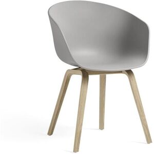 HAY AAC 22 About A Chair SH: 46 cm - Lacquered Oak Veneer/Concrete Grey