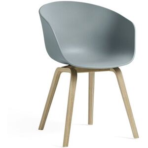 HAY AAC 22 About A Chair SH: 46 cm - Lacquered Oak Veneer/Dusty Blue