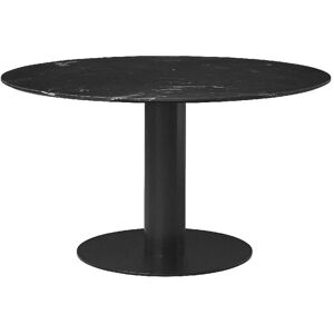 GUBI 2.0 Dining Table Ø: 130 cm - Black Base/Marple Black Top