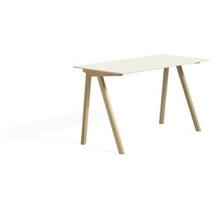 HAY CPH 90 Desk 130x65x74 cm - Lacquered Solid Oak/Off White Linoleum