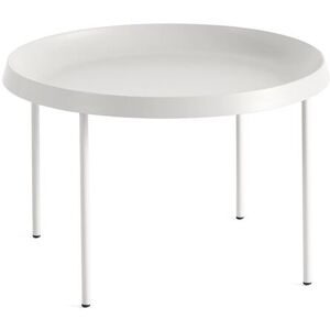 HAY Tulou Coffee Table Ø: 55 cm - Off White Powder Coated Steel