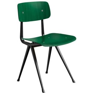 HAY Result Spisebordsstol SH: 46 cm - Black Powder Coated Steel/Forrest Green Lacquered