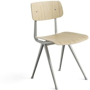 HAY Result Spisebordsstol SH: 46 cm - Beige Powder Coated Steel/Oak Lacquered