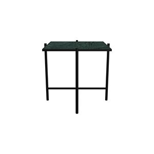 HANDVÄRK FURNITURE Side Table L: 50 D: 50 H: 47 cm - Sort Stel / Grøn Marmor