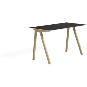 HAY CPH 90 Desk 130x65x74 cm - Lacquered Solid Oak/Black Linoleum