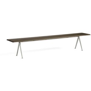 HAY Pyramid Bench 12 L: 250 cm - Beige Steel Base/Smoked Oiled Oak