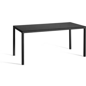 HAY T12 Table 160x80 cm - Black Powder Coated Aluminium/Black Linoleum