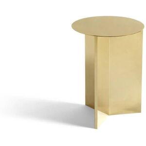 HAY Slit Table High High Table Ø: 35 cm - Brass FORUDBESTIL: START JUNI 2024