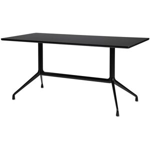 HAY AAT10 Table 220x105 cm - Black Powder Coated Aluminium/Black Linoleum