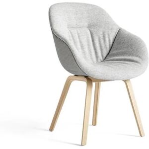 HAY AAC123 Soft Duo About a Chair Spisebordsstol Polstret SH: 47,5 cm - Lacquered Oak Veneer/Hallingdal 116/Remix 133