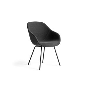 HAY AAC127 About a Chair Spisebordsstol Polstret SH: 47,5 cm - Black Powder Coated Steel/Dot 1682 Antracite