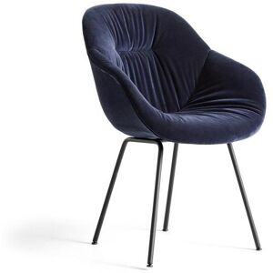 HAY AAC127 Soft About a Chair Spisebordsstol Polstret SH: 47,5 cm - Black Powder Coated Steel/Lola Navy