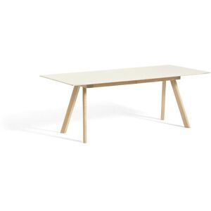 HAY CPH 30 Extendable Table 200/400x90x74 cm - Lacquered Solid Oak/Off White Linoleum