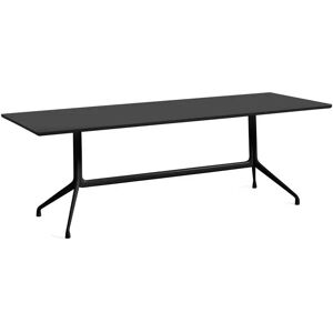 HAY AAT10 Table 220x90 cm - Black Powder Coated Aluminium/Black Linoleum