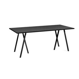HAY Loop Stand Table 180x87,5 cm - Black/Black Linoleum