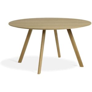 HAY CPH 25 Round Table Ø: 140 cm - Lacquered Solid Oak/Lacquered Oak Veneer